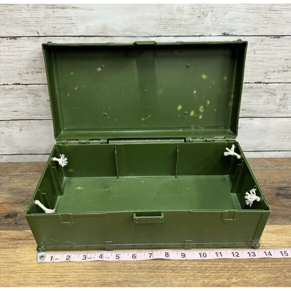 Vintage GI Joe Army Footlocker Storage Box With Rope Handles 1997 - Picture 7 of 9